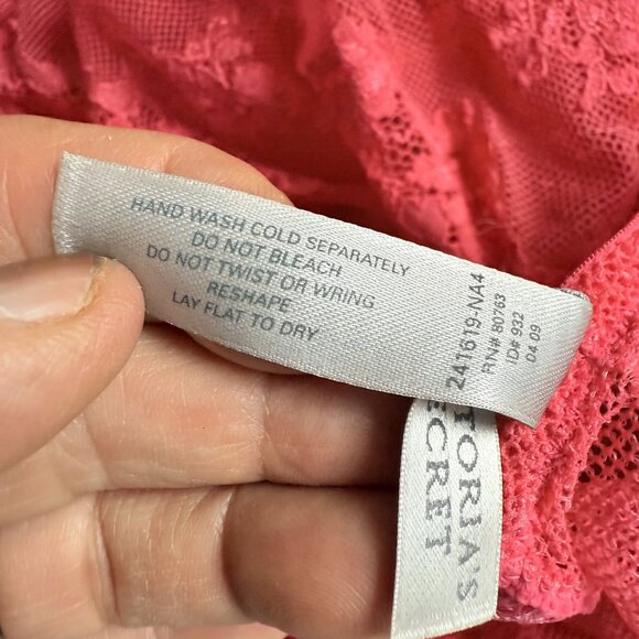 Victoria's Secret Women's Lace Chemise Sz M Pink Sheer Halter Lingerie Nightgown - Picture 9 of 9